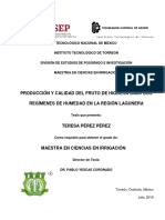 Teresa Pérez Pérez - Producción y Calidad Del Fruto de Higuera Bajo Dos Regímenes de Humedad en La Región Lagunera