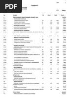 Presupuesto Pavimentacion