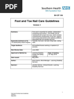 Foot and Toe Nail Care Guidelines