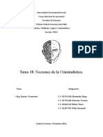 Informe Sobre Las Nociones de La Criminalística