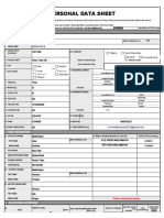 Personal Data Sheet