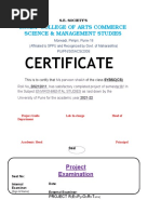 Certificate: S.N.B.P College of Arts Commerce Science & Management Studies