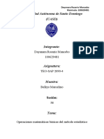 Operaciones Matemáticas Básicas Estadísticas