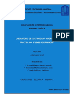 Instituto Politécnico Nacional: Laboratorio de Electricidad Y Magnetismo Practica No. 8 "Leyes de Kirchhoff"