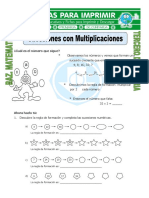 Ficha Sucesiones Con Multiplicaciones para Tercero de Primaria