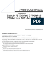 Biz Hub 181 Parts Manual