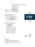 Grammar 1 Complete The Sentences With The Correct Form of The Verb in Brackets