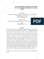 The Top Manager-Adviser Relationship in Strategic Decision Making During Executive Life Cycle: Exploring The Impediments To Strategic Change