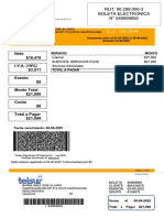 Neto $18,479 I.V.A. (19%) $3,511 Exento $0 Monto Total $21,990 Cuota $0 Total A Pagar $21,990