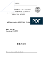 Cta DumitriMetodologia Cercetarii Master DPPD