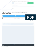 Tipos de Programa Forma de Transmisión y Alcance Ayuda Es Ára Hoyy - Brainly - Lat