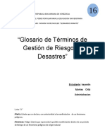 Glosario de Términos de Gestión de Riesgos y Desastres