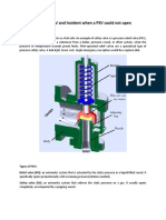 Types of PSV and Incident When A PSV Could Not Open