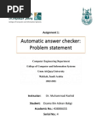 Automatic Answer Checker: Problem Statement: Assignment 1