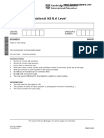 Cambridge International AS & A Level: BUSINESS 9609/33