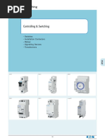 Controlling & Switching: - Switches - Installation Contactors - Relays - Signalling Devices - Transformers