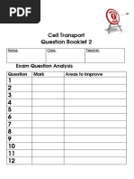 Cell Transport Question Booklet 2