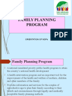 Family Planning Program: Orientation of Ndps