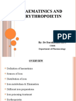 Haematinics and Erythropoietin: By: DR Darakhshan Rizvi