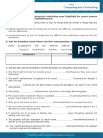 Comparing and Contrasting Interactive Worksheet