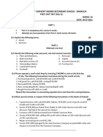 Xi - Accounts Icse Question Paper 2021