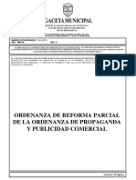 Ord. de Reforma Parcial de La Ordenanza de Propaganda y Publicidad Comercial