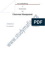 Classroom Management PDF Report