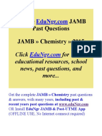 JAMB Chemistry Past Questions EduNgr Sample