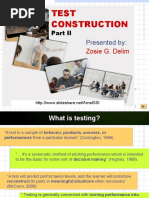 Test Construction: Presented by