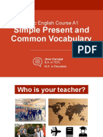 Slides Curso de Ingles Basico A1 Presente Simple y Vocabulario Comun PPTX