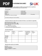 SI-UK Student Info Sheet