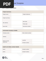 Method Statement Template: Part 1: Basic Information