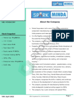 About The Company: Minda Corporation LTD