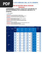 Informe de Gestión Anual Escolar Primaria