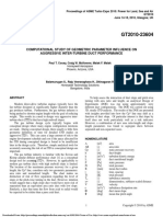 Computational Study of Geometric Parameter Influence On Aggressive Inter-Turbine Duct Performance