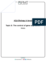 AQA Biology A-Level: Topic 8: The Control of Gene Expression