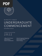 2022 Undergraduate Commencement Program