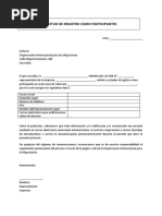 Solicitud de Registro Como Participante