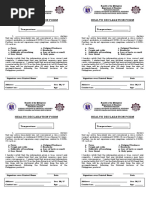 Health Declaration Form Health Declaration Form: Temperature: - Temperature
