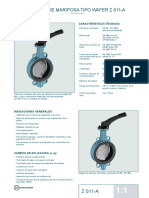 Válvula de Mariposa Tipo Wafer Z 011-A Válvula de Mariposa Tipo Wafer Z 011-A