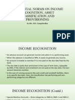 Prudential Norms On Income Recognition, Asset Classification