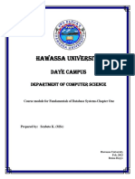 Fundamentals of Database System - Module - CHapter - One