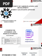 Department of Career Planning and Development Subject: Quantative Aptitude