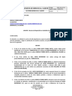 Respuesta de Servicio Al Cliente