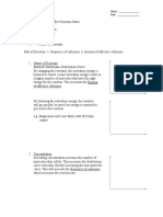 SCH4U 5 Factors That Affect Reaction Rates Handout