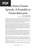 The Hatan Damim Episode: A Preamble To Yetziat Mitzrayim: Mrs. Rivkah Kahan