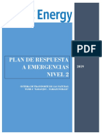 Plan de Respuesta A Emergencias Nivel 2, Gasoducto TGNH 1 (Avance 21 Octubre 2019)