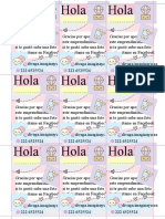 Tarjetas de Agradecimiento Pastel Unico