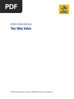 Two-Way Valve: Operating Manual