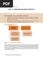 Unit - 6: Contingent and Quasi Contracts